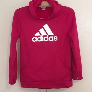 Kids Adidas Girls' Performance Hoodie Fuchsia Pink M (10-12)